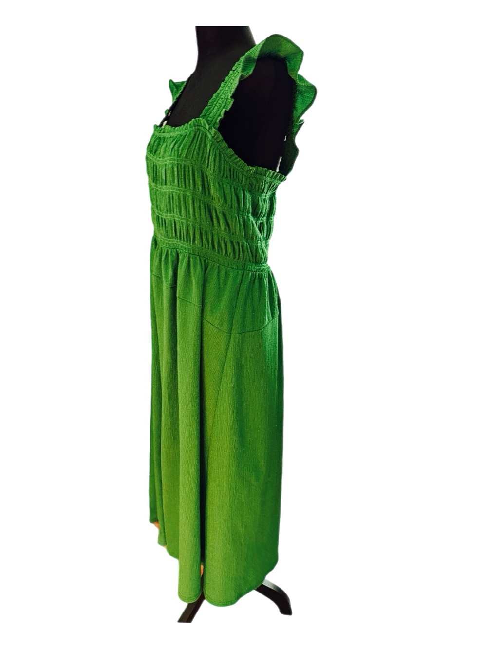 Old Navy Green Ruffle Strap Maxi Dress